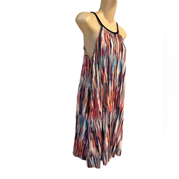 Cynthia Rowley  Women’s Size Small Multicolor Halter Midi Dress Red Pink Blue - Picture 3 of 11